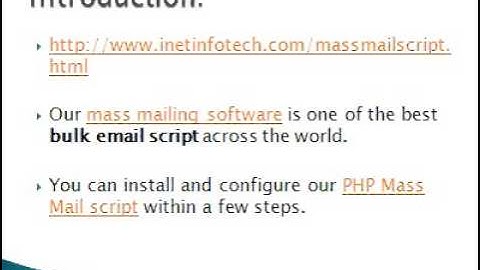 PHP Mass Mail Script, mass mailing software, email blaster software