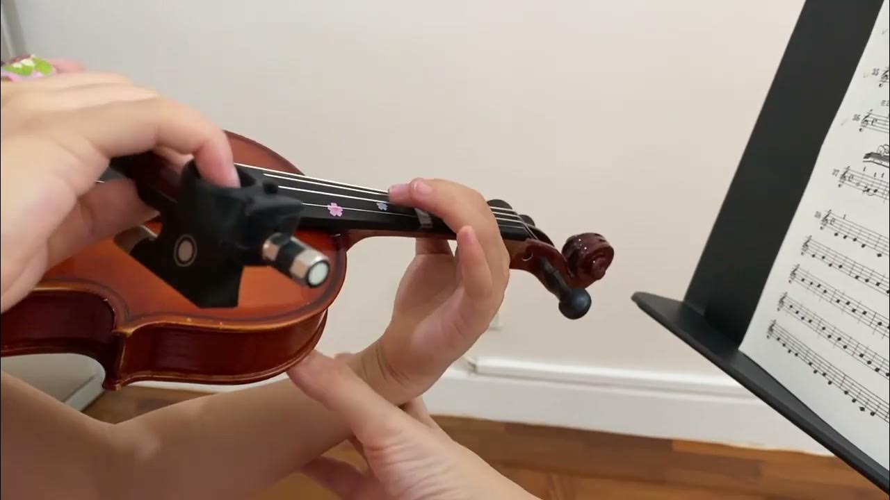 Day 1 practice of harmonic violin technique YouTube
