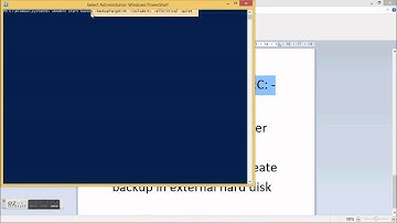 How to create backup using powershell in windows 8 or 8.1