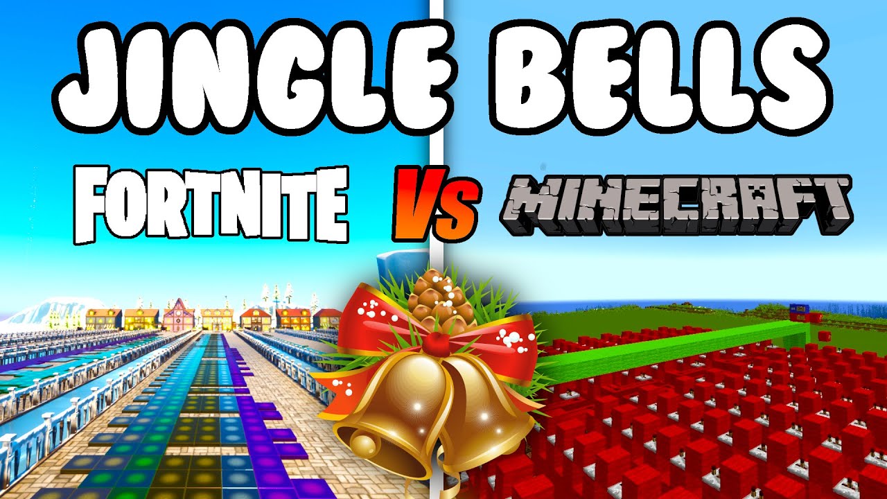 Jingle Bells (Fortnite Music Blocks vs Minecraft Note Blocks) YouTube