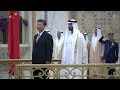 محمد بن راشد ومحمد بن زايد يستقبلان الرئيس الصيني في قصر الرئاسة