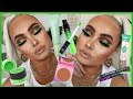 TOXIC GREEN NEON LINER | GLITTER GLAM Get Ready With Me 💚