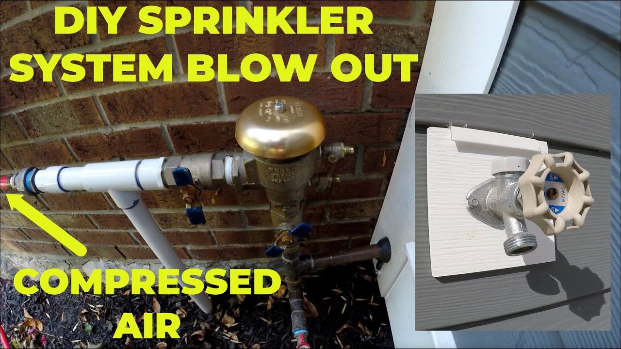 How to winterize a sprinkler system using compressed air youtube