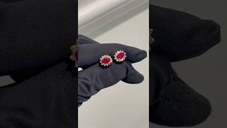 Ruby Diamond Studs Earrings 14K Gold #ruby #studsearrings #rubies #studs #earrings #gems #14kgold