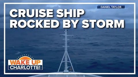 Video shows Carnival Sunshine cruise ship rocked by storm off East Coast