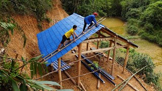 TIMELAPSE: START to FINISH: 130 Days Building House, Farm Life - Transport and build wooden houses