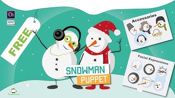 Mr. Snowman Free Customizable Holiday Puppet for Adobe Character Animator