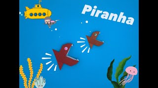 ORIGAMI LESSON🐟/How to make Origami Piranha/Оригами Пиранья/피라냐 종이접기 #video #origamilesson #종이접기 🐟🐟🐟