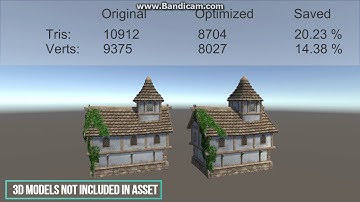 Unity3D Mesh Face Optimization examples