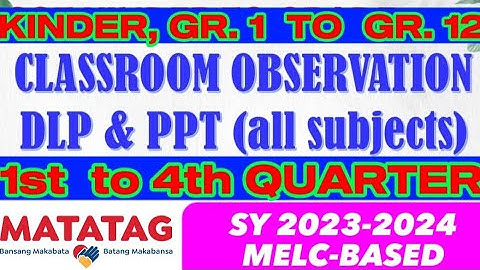 CLASSROOM OBSERVATION POWERPOINT PRESENTATION WITH DETAILED LESSON PLAN | MELC-BASED | SY 2023-2024