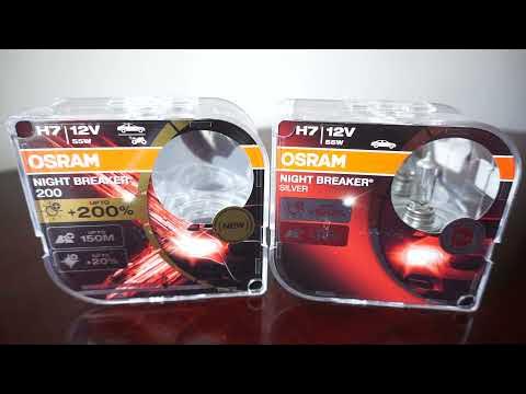 Osram Night Breaker Silver Headlight vs Standard Bulb