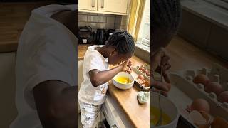 Anselma Cooks Breakfast! 🍳 Learning Life Skills &amp; Building Confidence | Kid Chef Moment  #young