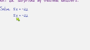 Solve equations by the multiplication property of equality
