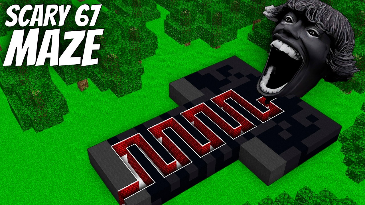I found a SCARY 67 MAZE in Minecraft ! 67 BLACK FACE ! - YouTube