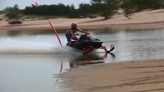 Snowmobiles on the dunes