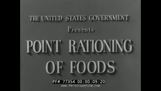 WWII CHUCK JONES CARTOON  'POINT RATIONING OF FOODS'  77354