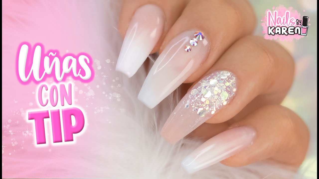 UÑAS de TIP con ACRILICOS | Elegantes - YouTube