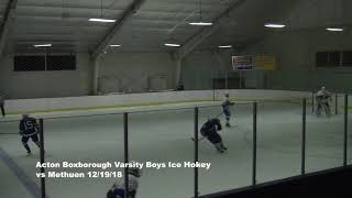 Acton Boxborough Varsity Boys Ice Hockey vs Methuen 12/19/18