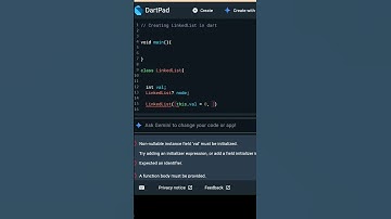 Creating Linked list in dart#dart #flutter #ai #google oogle