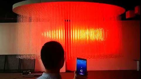 Interactive 3D LED Curtain display screen for hotel and commercial building