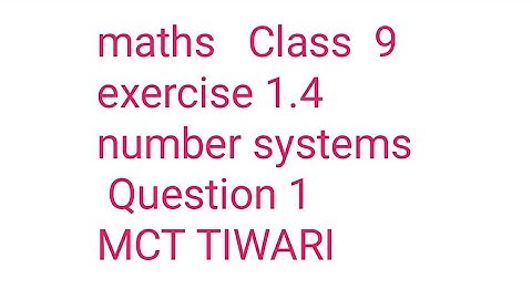 Maths class 9 ex 1.4 ques 1 visualise 3.765 on number line using successive magnification.Mct tiwari