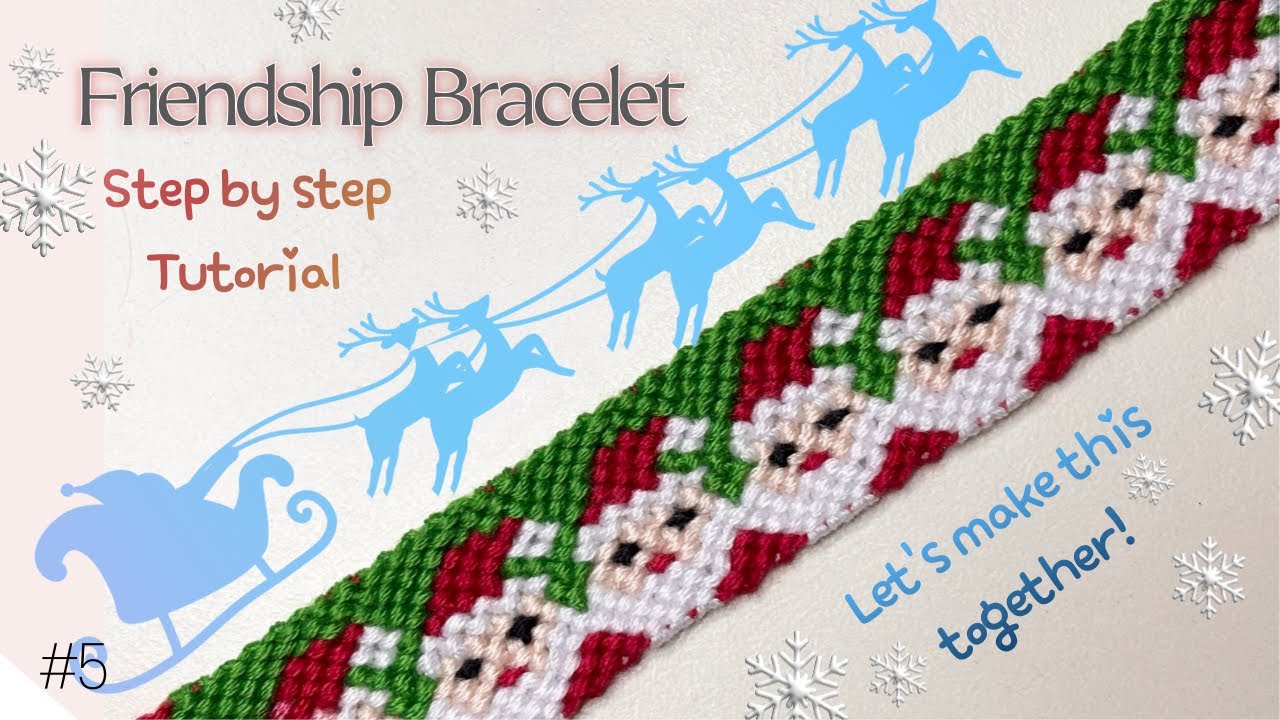  DIY Woven Santa Claus Friendship Bracelet | Christmas Bracelet with Santa Face 🎅#christmasbracelet