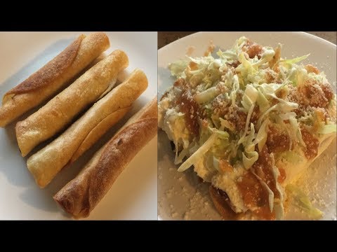 How To Cook: Flautas|Crispy Rolled Chicken Tacos