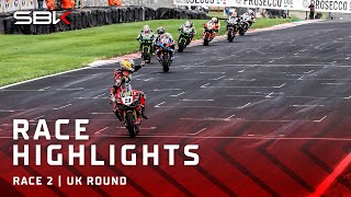 Highlights of an INTENSE Race 2 at Donington Park 🤯 | 2023 #GBRWorldSBK 🇬🇧