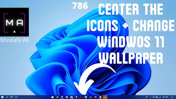 How to Center windows 10 taskbar icons like windows 11 taskbar/ Windows11 HD Wallpaper/ #Mustafa