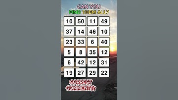 How old is your brain? Find 3 pairs of identical numbers/Dementia Prevention Quizzes/Tests.No355