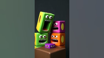 Cubes Eating Cubes… Forever 😳 | Endless Loop #Shorts