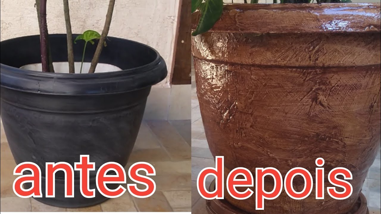 Olha oque eu fiz com esse vaso de plástico