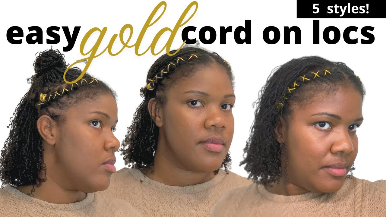 How To Decorate Your Faux Locs  Gold Accessories & Braiding Cord 