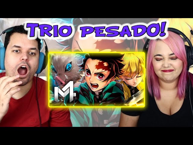 Arrepiamos com essa! Tanjiro, Zenitsu e Inosuke Caçadores De Oni do  M4rkim 