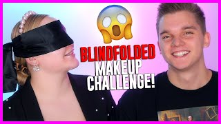 BLINDFOLDED Online Makeup Challenge With My Fiance! | NikkieTutorials