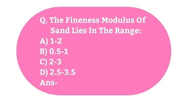 Q. The fineness modulus of sand lies in the range: