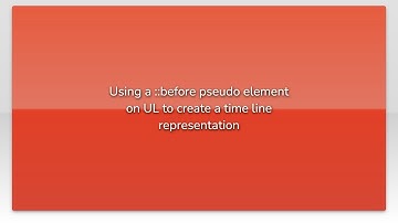 Using a ::before pseudo element on UL to create a time line representation