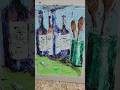 IT'S THE WEEKEND - Come over for drinks! Original. Hand painted. Oil Pastels. Leave a 👍 or 👎
