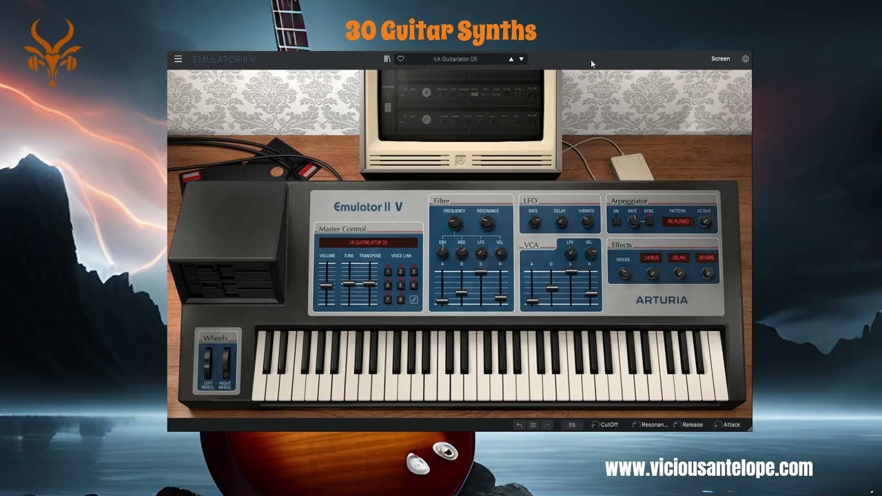 Arturia Emulator II V Presets Vicious Antelope - Guitarlator Soundbank 30 Guitar Synths (Low Volume)