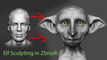 Zbrush tutorial Elf sculpting Part 1 Basic shapes