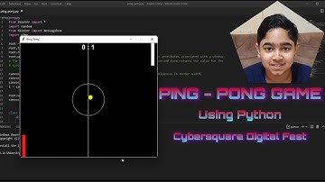 PING PONG GAME Using Python | Cybersquare Digital fest