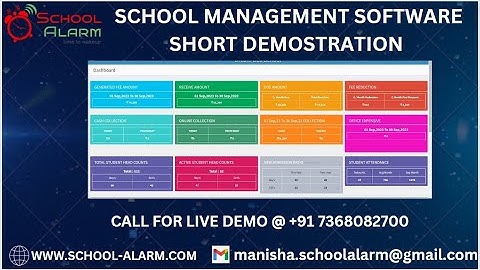 School Management Software Demo By School Alarm