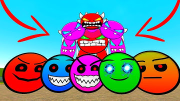 Saving AngryFace From Geometry Dash Emoji "OREO STOLEN" And Lobotomy Dash Nextbot Gmod