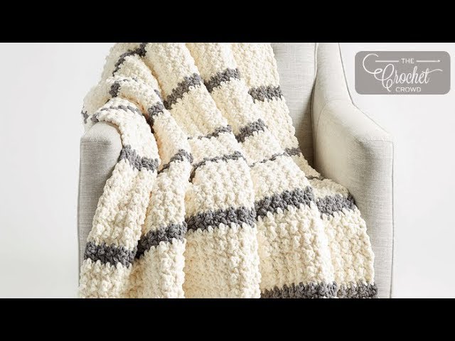 Bernat Bead Stitch Stripes Crochet Blanket​ Pattern