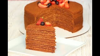Шоколадный ''Медовик''✧Торт ''Коровка''✧Russian Chocolate Honey Cake Recipe ✧Çikolatalı Ballı Pasta Шоколадный ''Медовик''✧Торт ''Коровка''✧Russian Chocolate Honey Cake Recipe ✧Çikolatalı Ballı Pasta