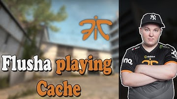 Fnatic flusha playing CS:GO Faceit on Cache (twitch stream)
