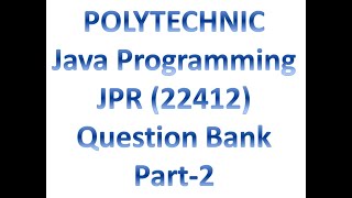 Famous POLY-JPR(22412) Question Bank- Part-2 Wealth