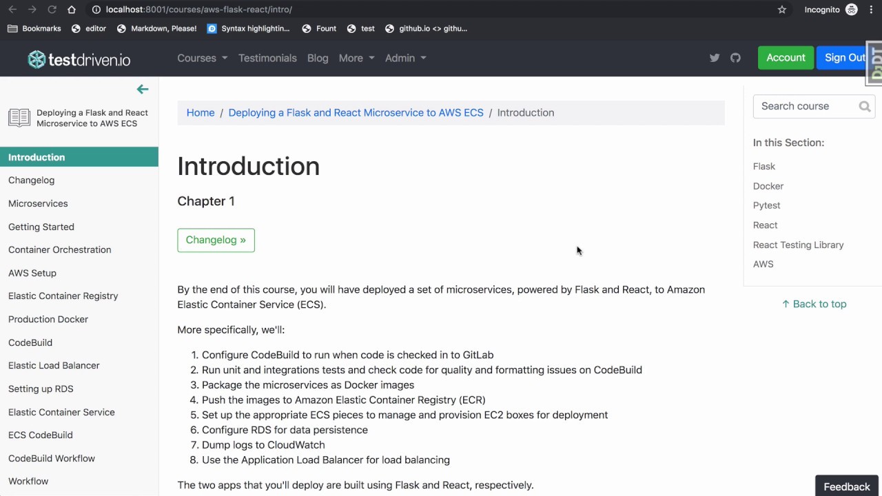 Final Project from the "Deploying a Flask and React Microservice to AWS ...