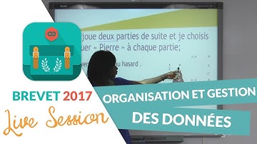 Brevet 2017 : Révisions de Maths en Live : Organisation et Gestion des Données - digiSchool