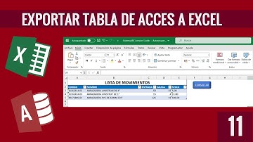 Exportar Tabla de Acces a Excel  | 11